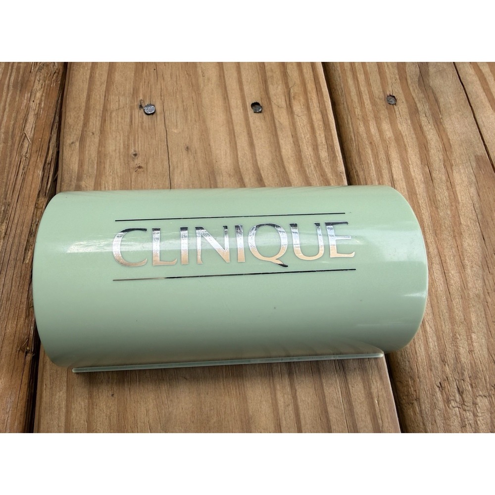 Clinique Soap Dish Travel Case Green Full Size Curved Vintage